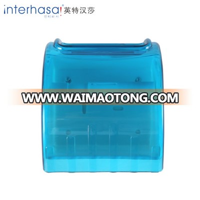 Colorful transparent wall mounted tplastic hand  container paper roll dispenser tissue box abs