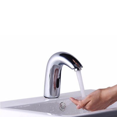 2020 Hot Sale Fashion Design Infrared Auto Sensing Brass And Chrome Automatic Hand Washer Faucet